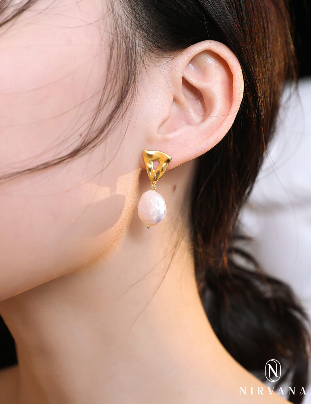 Pendientes de Perlas Barrocas Naturales