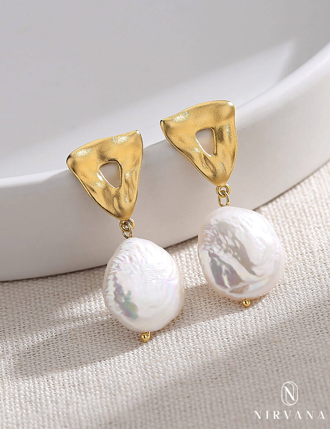 Pendientes de Perlas Barrocas Naturales