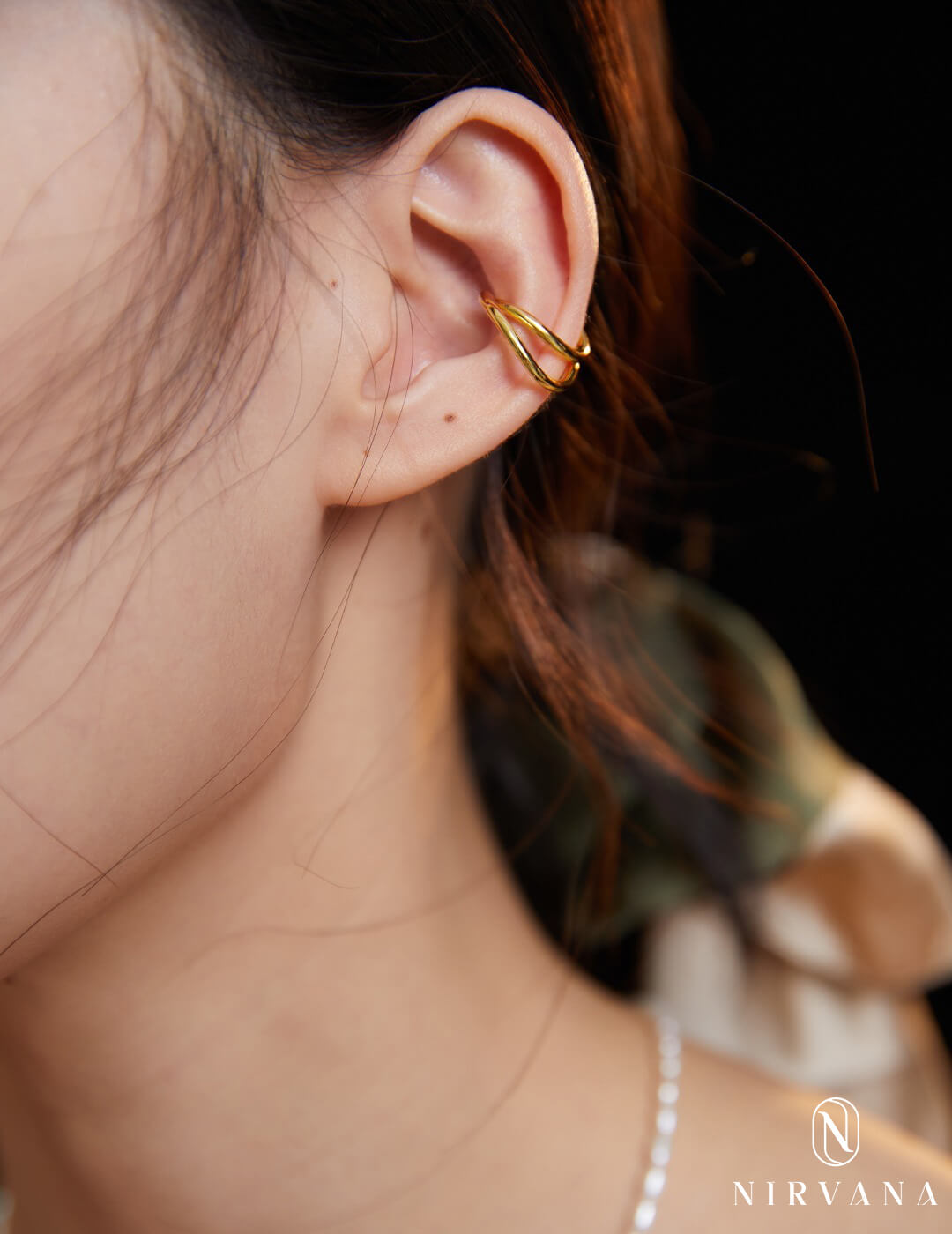 Ear Cuff plateado llamativo (individual)
