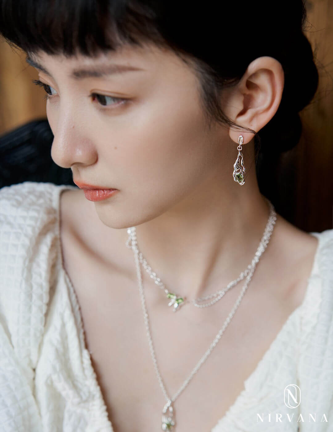 Pendientes de Plata con Peridoto Natural