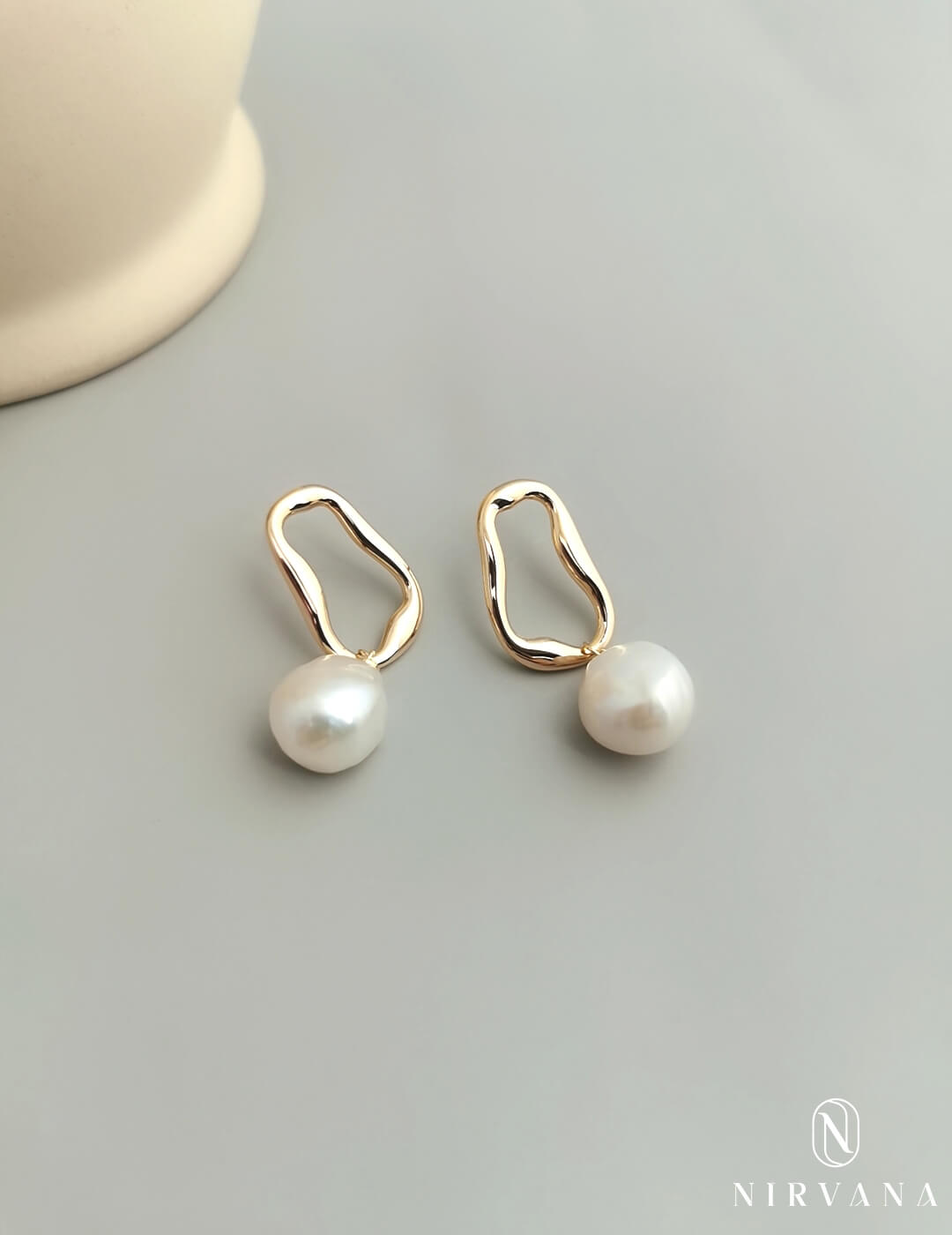 Baroque Shaped Pearl Earrings