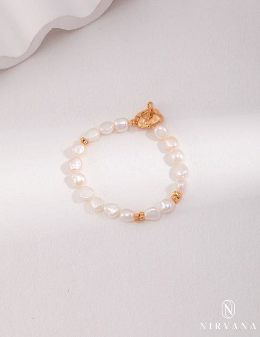 Sterling Silver Baroque Pearl Bracelet