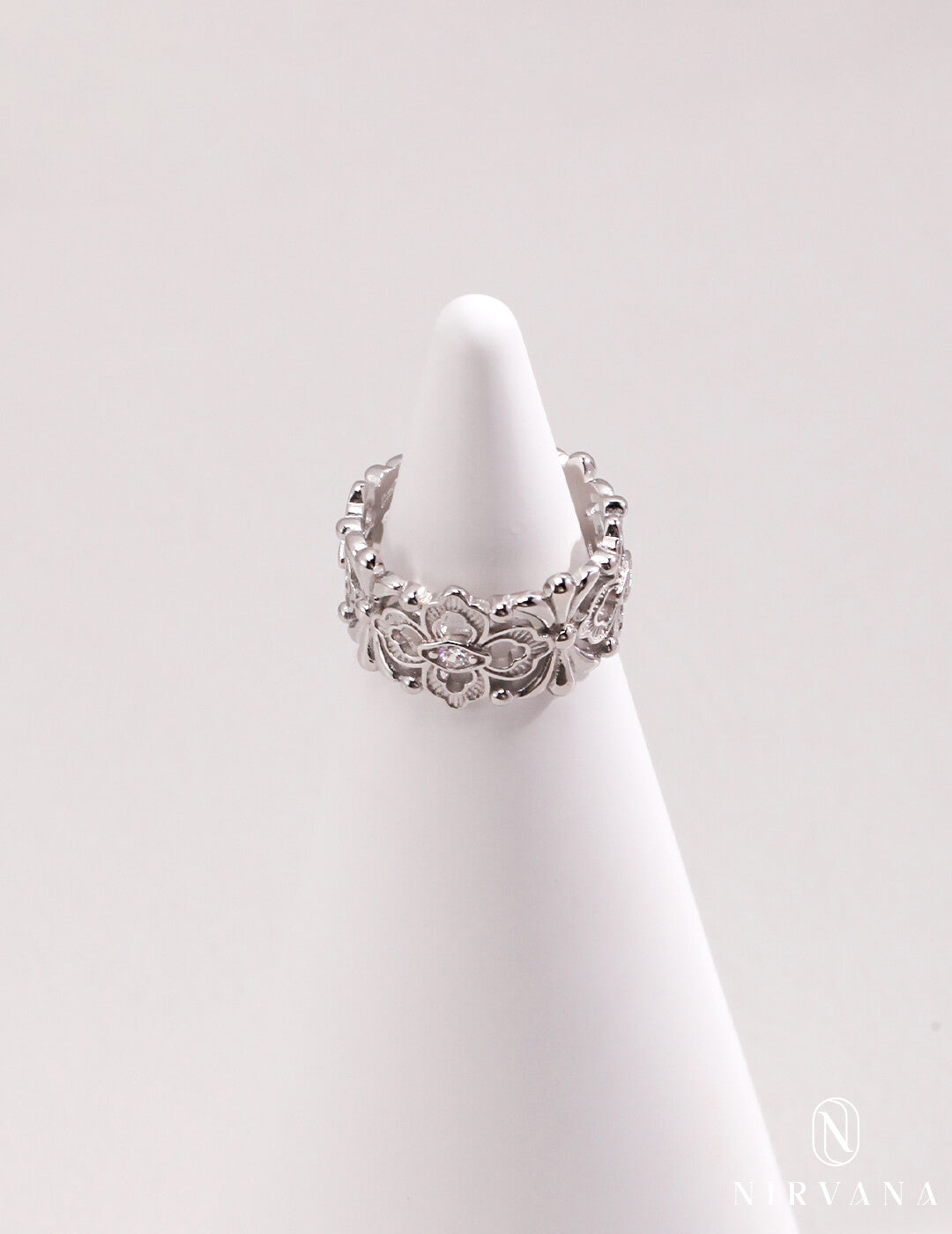 Vintage Sterling Silver Zircon Ring