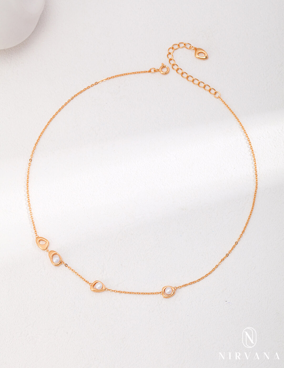 Minimalist Sterling Silver Pearl Necklace